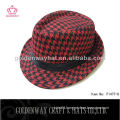 red checked fedora hats